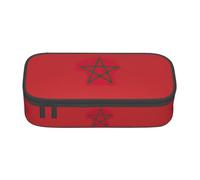 HDSKFNS Flag Of Morocco Print Pencil Case-Pencil Bag Artists' Pens,Pencils Marker Box Large Capacity Perfect Work Travel