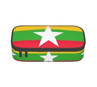 HDSKFNS Flag Of Myanmar Print Pencil Case-Pencil Bag Artists' Pens,Pencils Marker Box Large Capacity Perfect Work Travel