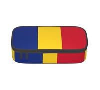 HDSKFNS Flag Of Romania Print Pencil Case-Pencil Bag Artists' Pens,Pencils Marker Box Large Capacity Perfect Work Travel