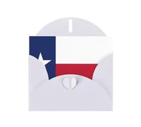 HDSKFNS Flag Of Texas Print Greeting Cards 6x4 Inch Pearl Paper Cards With Envelopes,For Birthday Wedding Sympathy