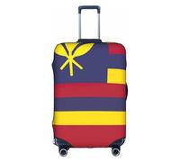 HDSKFNS Flag Of The Kingdom Of Hawaii Print Suitcase Covers For Luggage Suitcase Cover Travel Luggage Cover Fits 18-32 Inch Suitcases, White, M