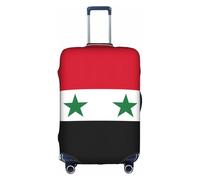 HDSKFNS Flag Of The Syrian Arab Republic Print Suitcase Covers For Luggage Suitcase Cover Travel Luggage Cover Fits 18-32 Inch Suitcases, White, XL