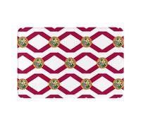 HDSKFNS Florida State Flag Print Door Mat,Entrance Mat Welcome Floor Mats for Porch Bathroom Laundry Room Decor Floor Rug