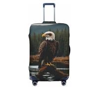 HDSKFNS Flying Eagle Print Suitcase Covers For Luggage Suitcase Cover Travel Luggage Cover Fits 18-32 Inch Suitcases, White, XL