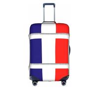 HDSKFNS French Flag Print Suitcase Covers For Luggage Suitcase Cover Travel Luggage Cover Fits 18-32 Inch Suitcases, White, L