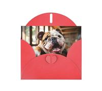 HDSKFNS Funny English Bulldog Print Greeting Cards 6x4 Inch Pearl Paper Cards With Envelopes,For Birthday Wedding Sympathy