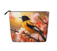 HDSKFNS Goldfinch Print Cosmetic Bag Makeup Bag For Women Travel Makeup Bag With Zipper Ideal For Daily Use Travel