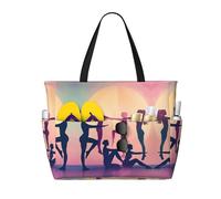 HDSKFNS Gymnastics Game Print Each Travel Bag Large Capacity Tote Bags Foldable Pool Bag Zipper Handbags Vacation