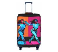 HDSKFNS Gymnastics Game Print Suitcase Covers For Luggage Suitcase Cover Travel Luggage Cover Fits 18-32 Inch Suitcases, White, L