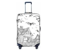HDSKFNS Halloween Flying Bats 1 Print Suitcase Covers For Luggage Suitcase Cover Travel Luggage Cover Fits 18-32 Inch Suitcases, White, XL