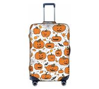 HDSKFNS Halloween Pumpkin Patterns Print Suitcase Covers For Luggage Suitcase Cover Travel Luggage Cover Fits 18-32 Inch Suitcases, White, Large