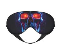 HDSKFNS Halloween Skull Print Sleep Mask Silk-Like Eye Mask Sleeping Eye Mask For Women Men For Travel Sleep Relaxation