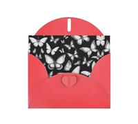 HDSKFNS Hand Drawn Color Butterfly Print Greeting Cards 6x4 Inch Pearl Paper Cards With Envelopes,For Birthday Wedding Sympathy