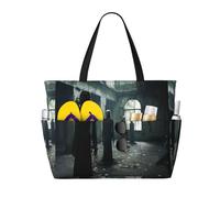 HDSKFNS Haunted Mansions Print Each Travel Bag Large Capacity Tote Bags Foldable Pool Bag Zipper Handbags Vacation