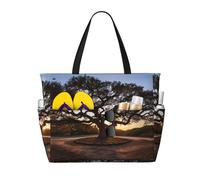 HDSKFNS Heart Tree Print Each Travel Bag Large Capacity Tote Bags Foldable Pool Bag Zipper Handbags Vacation