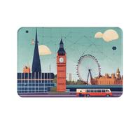 HDSKFNS I Love London Print Door Mat,Entrance Mat Welcome Floor Mats for Porch Bathroom Laundry Room Decor Floor Rug