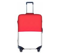 HDSKFNS Indonesian Flag Print Suitcase Covers For Luggage Suitcase Cover Travel Luggage Cover Fits 18-32 Inch Suitcases, White, S