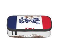 HDSKFNS Iowa State Flag Print Pencil Case-Pencil Bag Artists' Pens,Pencils Marker Box Large Capacity Perfect Work Travel