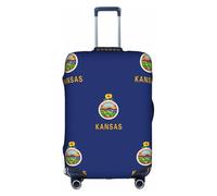 HDSKFNS Kansas State Flag Print Suitcase Covers For Luggage Suitcase Cover Travel Luggage Cover Fits 18-32 Inch Suitcases, White, X-Large