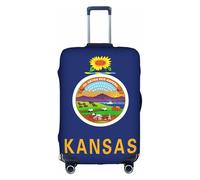 HDSKFNS Kansas State Flag Print Suitcase Covers For Luggage Suitcase Cover Travel Luggage Cover Fits 18-32 Inch Suitcases, White, S