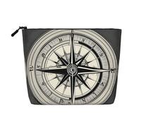 HDSKFNS Law Of The Compass Navigation 1 Print Cosmetic Bag Makeup Bag For Women Travel Makeup Bag With Zipper Ideal For Daily Use Travel
