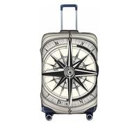 HDSKFNS Law Of The Compass Navigation 1 Print Suitcase Covers For Luggage Suitcase Cover Travel Luggage Cover Fits 18-32 Inch Suitcases, White, L