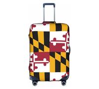 HDSKFNS Maryland State Flag Print Suitcase Covers For Luggage Suitcase Cover Travel Luggage Cover Fits 18-32 Inch Suitcases, White, S