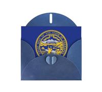 HDSKFNS Nebraska Flag Print Greeting Cards 6x4 Inch Pearl Paper Cards With Envelopes,For Birthday Wedding Sympathy