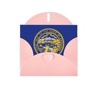 HDSKFNS Nebraska Flag Print Greeting Cards 6x4 Inch Pearl Paper Cards With Envelopes,For Birthday Wedding Sympathy