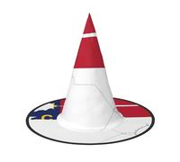 HDSKFNS North Carolina State Flag Map Print Halloween Witch Hat Wizard Hat For Parties Perfect Accessory For Costumes Holiday Party