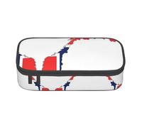 HDSKFNS Norwegian Flag Map Print Pencil Case-Pencil Bag Artists' Pens,Pencils Marker Box Large Capacity Perfect Work Travel