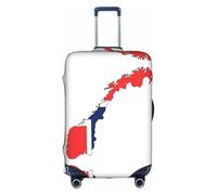 HDSKFNS Norwegian Flag Map Print Suitcase Covers For Luggage Suitcase Cover Travel Luggage Cover Fits 18-32 Inch Suitcases, White, Medium