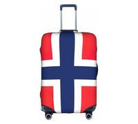 HDSKFNS Norwegian Flag Print Suitcase Covers For Luggage Suitcase Cover Travel Luggage Cover Fits 18-32 Inch Suitcases, White, M