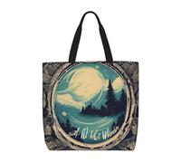 HDSKFNS Not All Who Wander Are Lost 1 Print Reusable Tote Bag For Women Grocery Bags Shoulder Bag With Zipper Work Travel Shopping