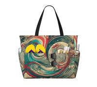 HDSKFNS Not All Who Wander Are Lost Print Each Travel Bag Large Capacity Tote Bags Foldable Pool Bag Zipper Handbags Vacation