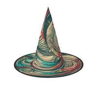 HDSKFNS Not All Who Wander Are Lost Print Halloween Witch Hat Wizard Hat For Parties Perfect Accessory For Costumes Holiday Party
