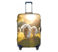 HDSKFNS Oodles Of Poodles Print Suitcase Covers For Luggage Suitcase Cover Travel Luggage Cover Fits 18-32 Inch Suitcases, White, XL