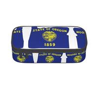 HDSKFNS Oregon State Flag Map Print Pencil Case-Pencil Bag Artists' Pens,Pencils Marker Box Large Capacity Perfect Work Travel