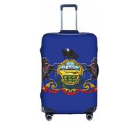 HDSKFNS Pennsylvania State Flag Print Suitcase Covers For Luggage Suitcase Cover Travel Luggage Cover Fits 18-32 Inch Suitcases, White, X-Large
