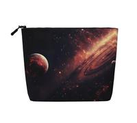 HDSKFNS Planets Print Cosmetic Bag Makeup Bag For Women Travel Makeup Bag With Zipper Ideal For Daily Use Travel