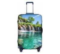HDSKFNS Plitvice Lakes National Park Print Suitcase Covers For Luggage Suitcase Cover Travel Luggage Cover Fits 18-32 Inch Suitcases, White, L