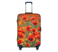 HDSKFNS Poppy Flowers Print Suitcase Covers For Luggage Suitcase Cover Travel Luggage Cover Fits 18-32 Inch Suitcases, White, XL