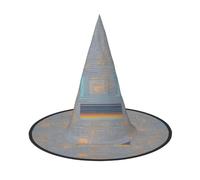 HDSKFNS Programming Code Print Halloween Witch Hat Wizard Hat For Parties Perfect Accessory For Costumes Holiday Party