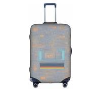 HDSKFNS Programming Code Print Suitcase Covers For Luggage Suitcase Cover Travel Luggage Cover Fits 18-32 Inch Suitcases, White, X-Large