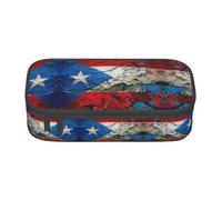 HDSKFNS Puerto Rico Wallpaper Flag Print Pencil Case-Pencil Bag Artists' Pens,Pencils Marker Box Large Capacity Perfect Work Travel