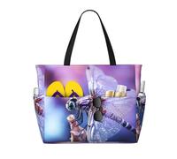 HDSKFNS Purple Dragonfly Print Each Travel Bag Large Capacity Tote Bags Foldable Pool Bag Zipper Handbags Vacation