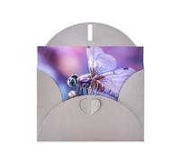 HDSKFNS Purple Dragonfly Print Greeting Cards 6x4 Inch Pearl Paper Cards With Envelopes,For Birthday Wedding Sympathy