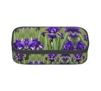 HDSKFNS Purple Iris04 Print Pencil Case-Pencil Bag Artists' Pens,Pencils Marker Box Large Capacity Perfect Work Travel