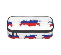 HDSKFNS Russian Flag Map Print Pencil Case-Pencil Bag Artists' Pens,Pencils Marker Box Large Capacity Perfect Work Travel