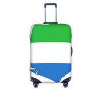 HDSKFNS Sierra Leone Flag Map Print Suitcase Covers For Luggage Suitcase Cover Travel Luggage Cover Fits 18-32 Inch Suitcases, White, X-Large